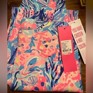 Lilly Pulitzer girls Xl Maia Legging Fan Sea Pants NWT